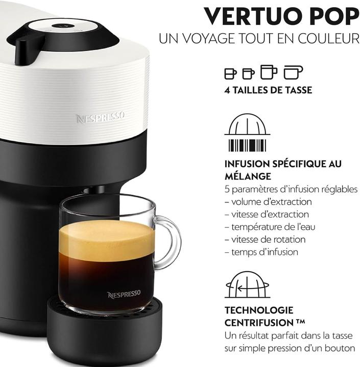 Produktbild Krups Kapsel-Kaffeemaschine YY4889FD Vertuo Pop 560 ml Weiss 1260 W (NESPRESSO Vertuo)
