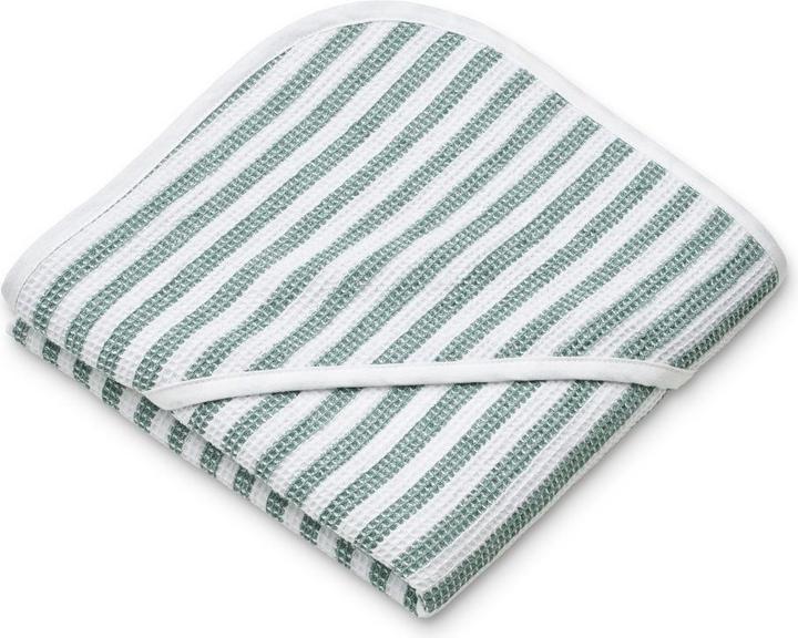 Actual product image Liewood Caro hooded bath towel Peppermint White