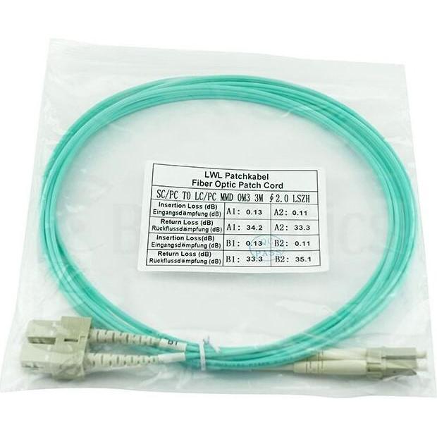 Thumbnail - BlueOptics Corning 055702T512000005M kompatibles LC-SC Multimode OM3 Patchkabel 5 Meter (UTP, CAT7, 5 m), Netzwerkkabel