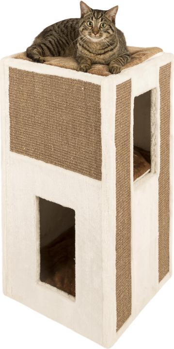Kerbl Cestino tiragraffi Galina, 40x40x78cm, bianco (78 cm, Bianco, Marrone)