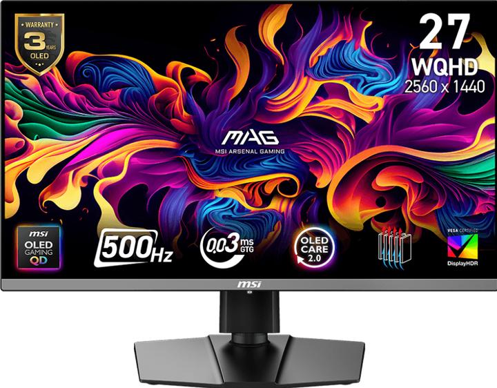 Image du produit MSI MAG 272QP QD-OLED X50 (2560 x 1440 pixels, 26.50")