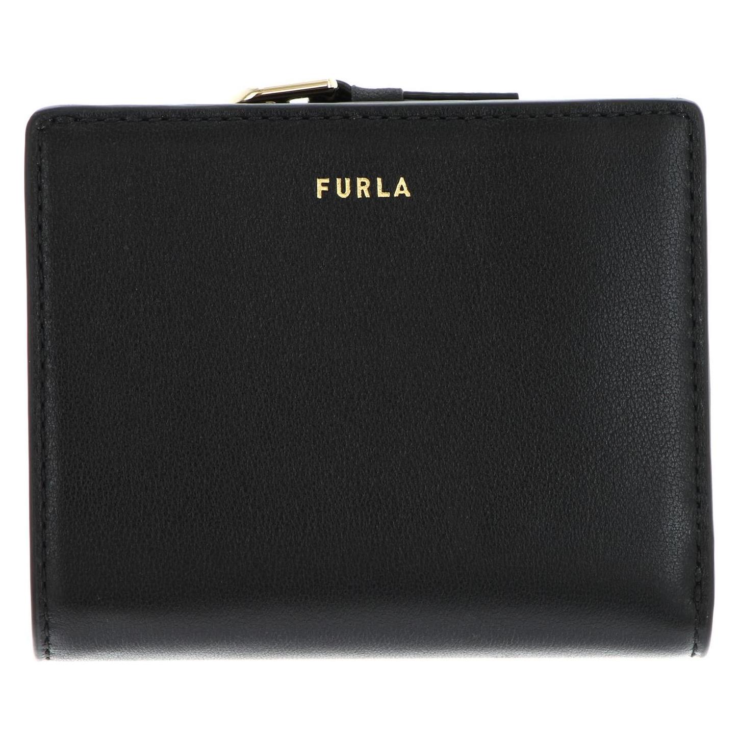 Furla, Damen, Portemonnaie, Nuvola Compact Wallet, Schwarz
