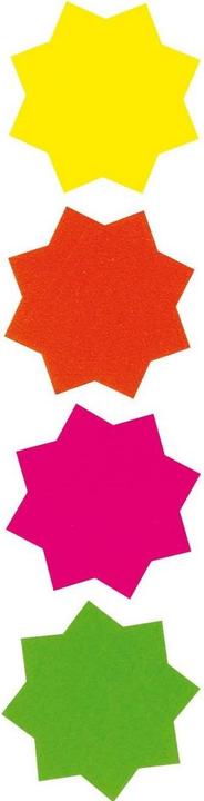 Actual product image Universal Textiles Stars Fluorescent Shapes (Pack of 30) (10 x 10 cm)
