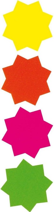 Produktbild Universal Textiles Sterne Fluoreszierende Formen (30erPack) (10 x 10 cm)