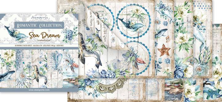 Immagine prodotto Stamperia Blocco scrapbook "Sogni di mare", 10 fogli, 30,5 x 30,5 cm (190 g/m², 10 x)