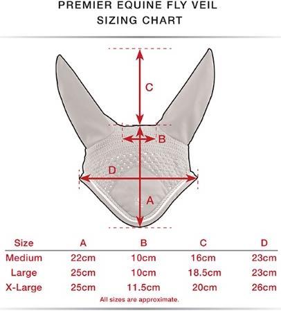 Actual product image Premier Equine Ear yarn Fly Veils