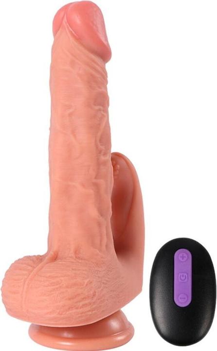 Produktbild Shequ - Hayden Dildo Und Klitorisstimulator Mit Vibration Und Fernbedienung 16 cm