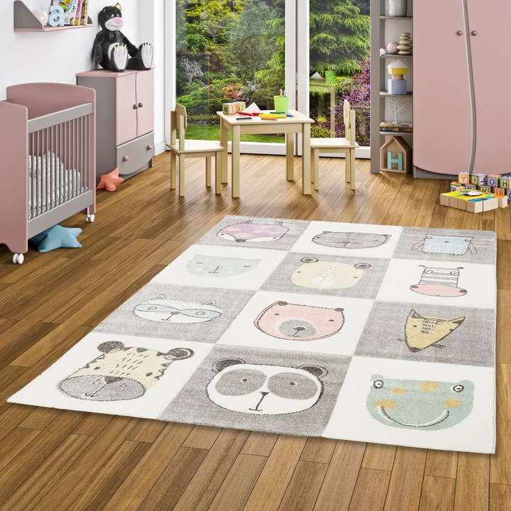 Immagine prodotto Pergamon Tappeto per bambini Maui Kids Happy Animals (200 x 290 cm)