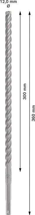 Actual product image DIY PRO SDS plus-5X hammer drill bit, 12 x 300 x 360 mm (12 millimetres)