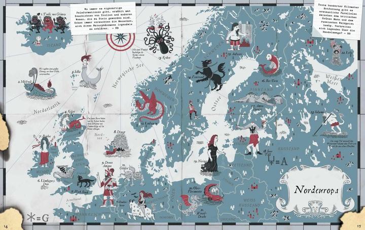 Produktbild Atlas der Fabelwesen (Deutsch, Sandra Lawrence, Stuart Hill, 2018)