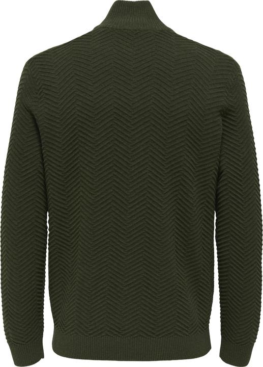 Produktbild Only & Sons Onsmace Reg 12 Herringbon Half Zip Knit (3XL)