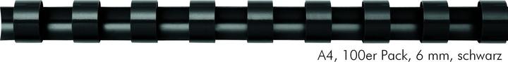 Actual product image Fellowes Plastic binder spines A4 100 pcs - 6 mm, black