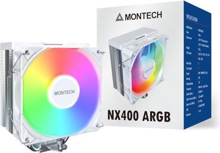 Produktbild Montech NX400 White CPU-Kühler, ARGB - 120mm, weiss (120 mm)