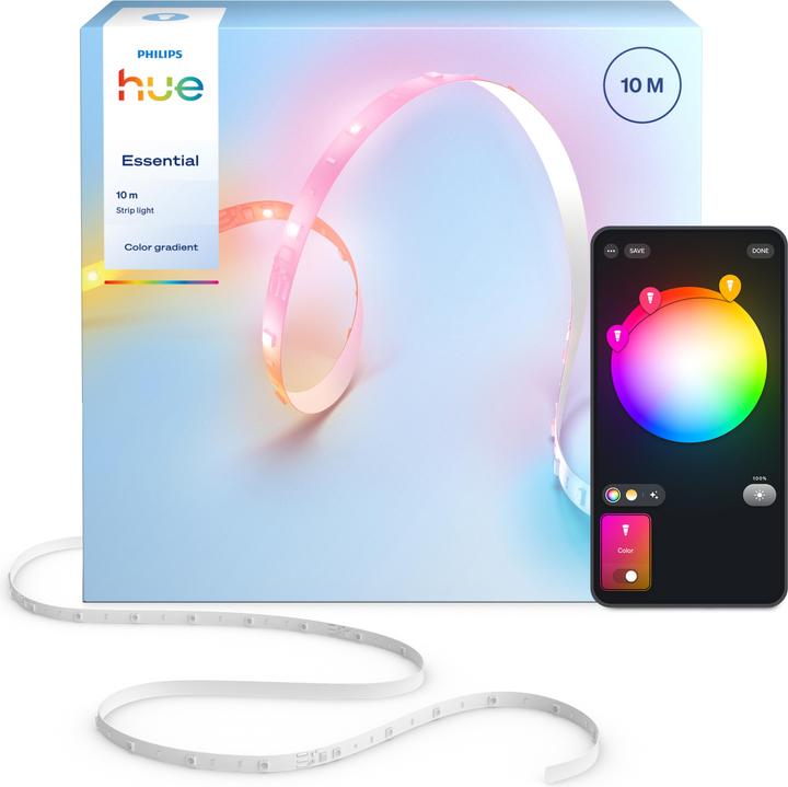 Actual product image Philips Essential Gradient Lightstrip (RGBIC, White, 1000 cm, Indoor)