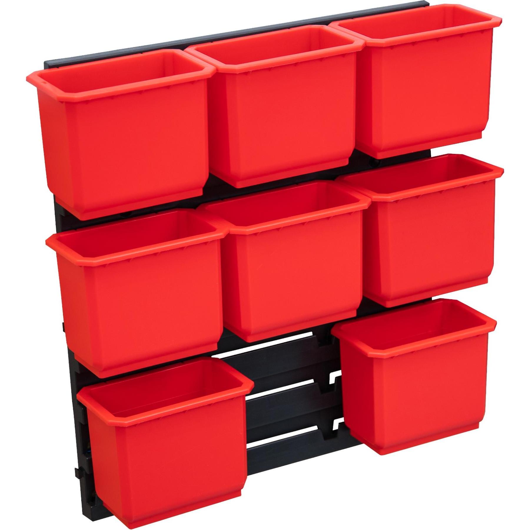 Tool Brothers, Sortimentskasten, Toolbrothers RHINO Container Set Nr. 2 Werkstattwand 39 x 35 cm mit 8 Behältern für RHI...