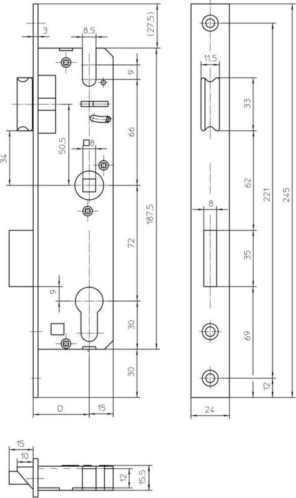 Productafbeelding Magni KFV PT insteekslot, PZ,E72,VK8,D30,24kt,DL/DR
