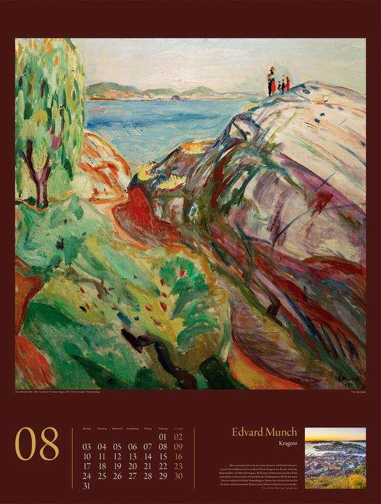 Actual product image KunstGeschichten - Meisterwerke und die Orte ihrer Inspiration Kalender 2026 (Hardcover, German)