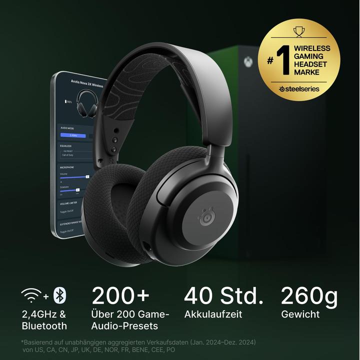 Produktbild SteelSeries Arctis Nova 3XW Black (Kabellos)