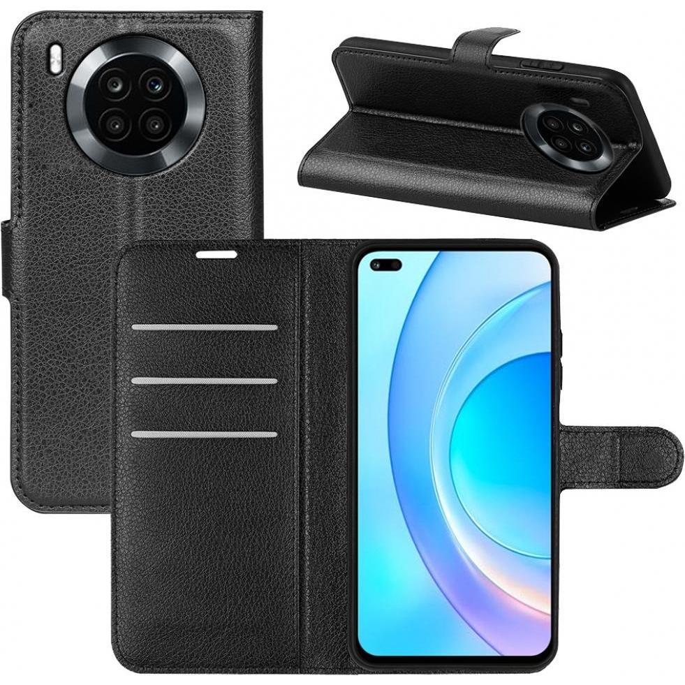 Screenguard Honor 50 Lite Leather Guard Lederhülle (Honor 50 Lite), Smartphone Hülle, Schwarz