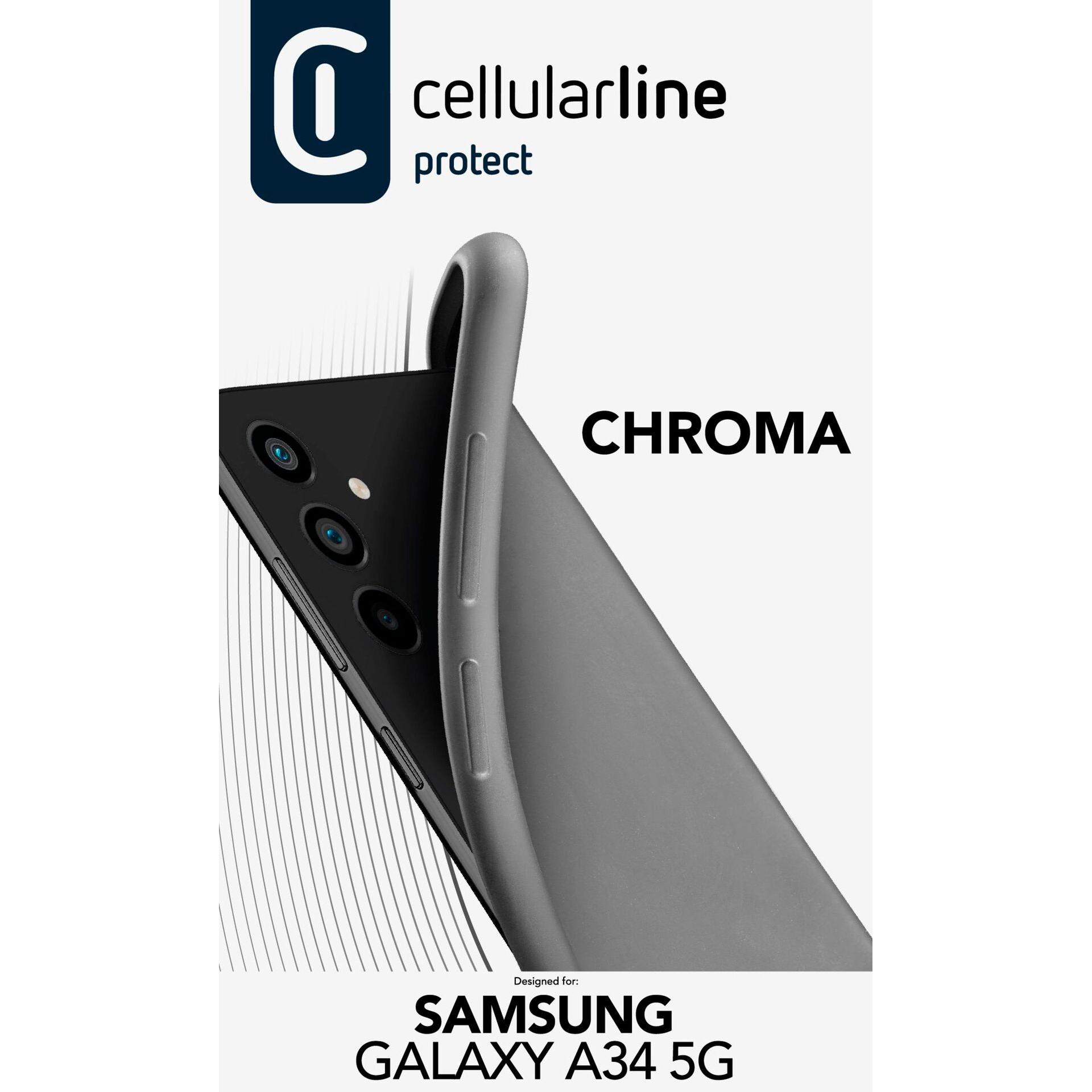 Thumbnail - Cellularline Rubber Case Chroma (Samsung Galaxy A34 5G), Smartphone Hülle, Schwarz