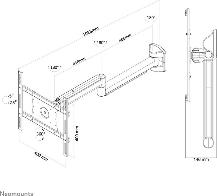 Image du produit Neomounts Flat Screen Wall Mount ( long) (Mur, 40", 10 kg)