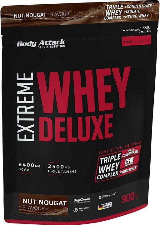 Actual product image Body Attack Extreme Whey Deluxe (900g bag) (Crème, Cookie, 1 x, 900 g)