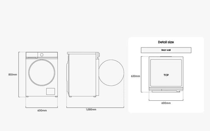 Produktbild Samsung WW11DB7B94GBU3 (11 kg, Links)