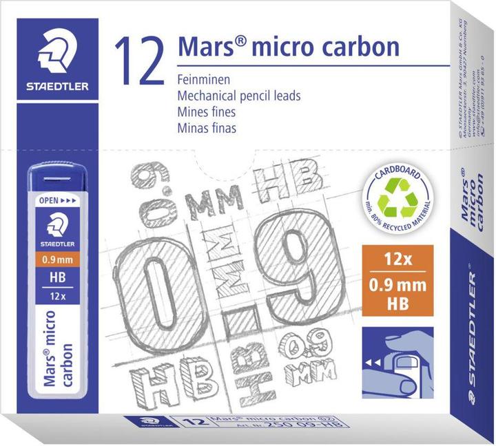 Actual product image Staedtler Mars Micro (12 pcs., Graphite, 0.90 mm)