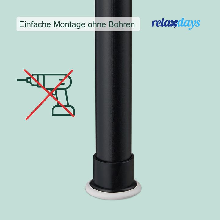 Actual product image Relaxdays Garderobensystem Teleskop Schwarz