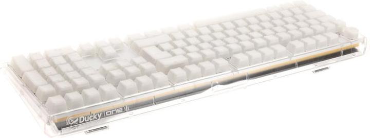 Actual product image Ducky One 3 Aura White Gaming Keyboard, RGB LED - MX-Blue (US, Cable)