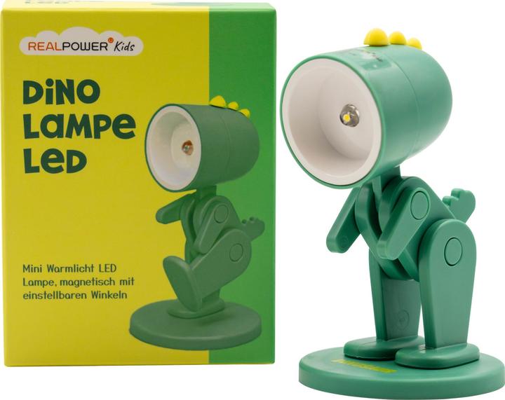 Produktbild RealPower LED-Tier Taschenlampe Green Dino mit Sockel (5.20 cm)