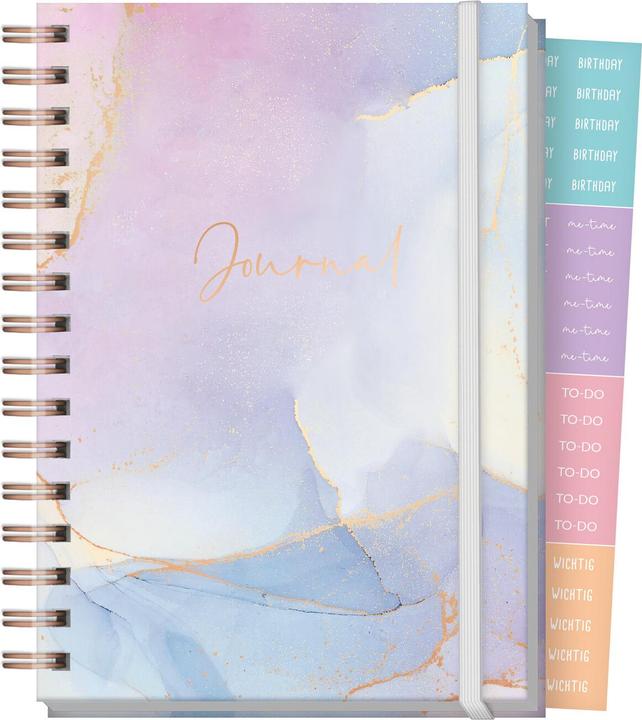 Actual product image JournalFancydottedA5(Bleu&Rosé) (A5, Dotted, Hardcover)