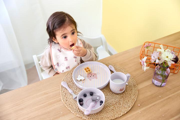 Productafbeelding Lässig Kindergeschirrset Tiny Team Cat 3-teilig, Lila