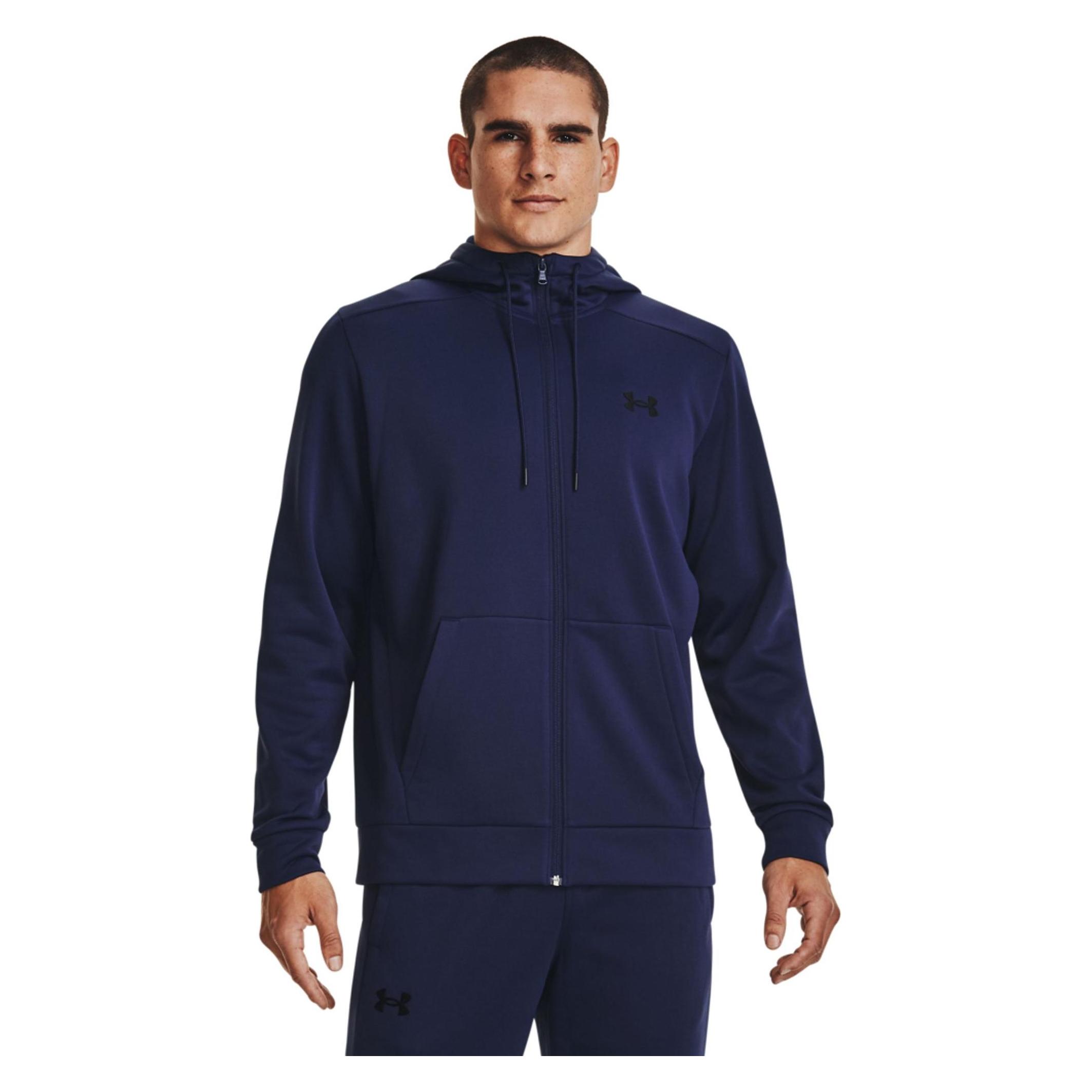 Under Armour, Herren, Laufjacke, Fleece Fz Kapuzenjacke Herren (L), Blau, L