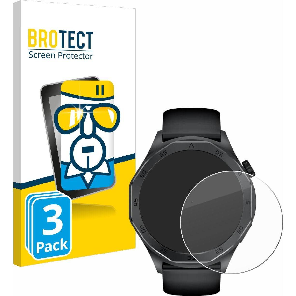 BROTECT Panzerglas Hartglas Displayschutz, Smartwatch Schutzfolie, Transparent