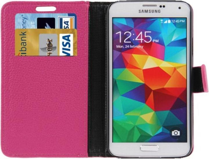 Produktbild König Design Schutzhülle Handytasche (Flip Quer) für Handy Samsung Galaxy S5 / S5 Neo Pink (Samsung Galaxy S5, Samsung Galaxy S5 Neo)