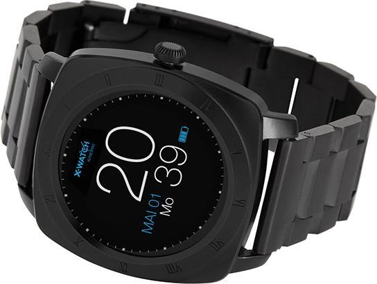 Actual product image Xlyne Smart Watch NARA X-Watch black chrome - dark steel (46 mm)