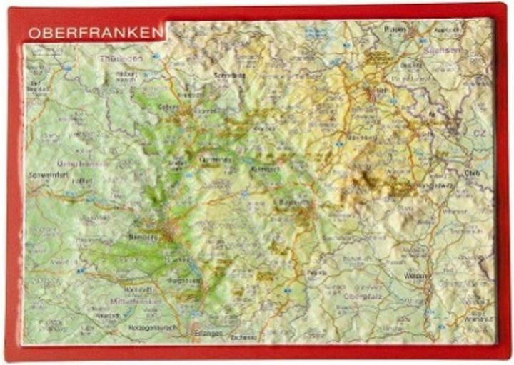 Produktbild 3D Reliefpostkarte Oberfranken