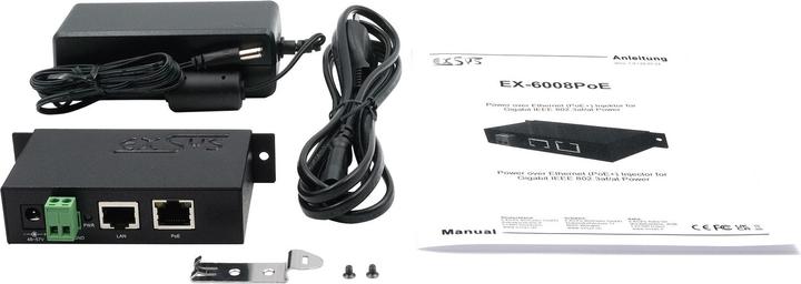 Produktbild Exsys Industrial PoE++ Gigabit Injektor 90W (802.3bt (PoE++), 90 W)