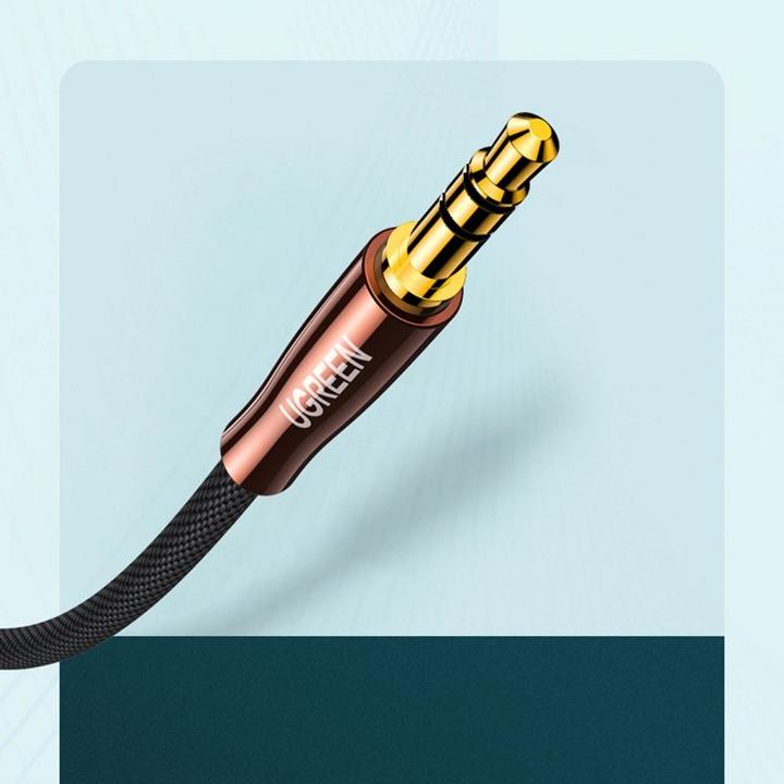 Actual product image Ugreen AV170 2x RCA cable (Cinch) jack 3.5mm, 2m (black) (2 m, Cinch Cables)