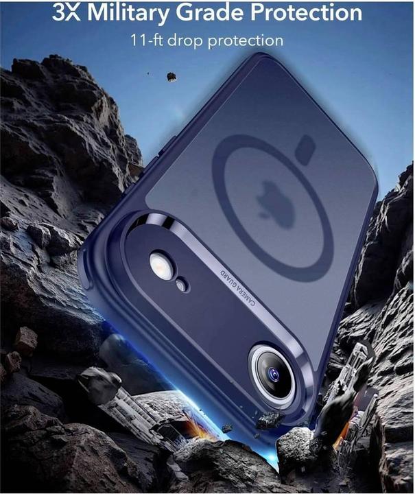 Actual product image ESR Classic Hybrid Magnetic Case (Camera Control), for iPhone 17 Air, Frosted Blue (Apple iPhone 17, Apple iPhone Air)