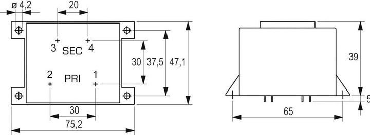 Produktbild Block Transformator PCB 16VA 1x18V