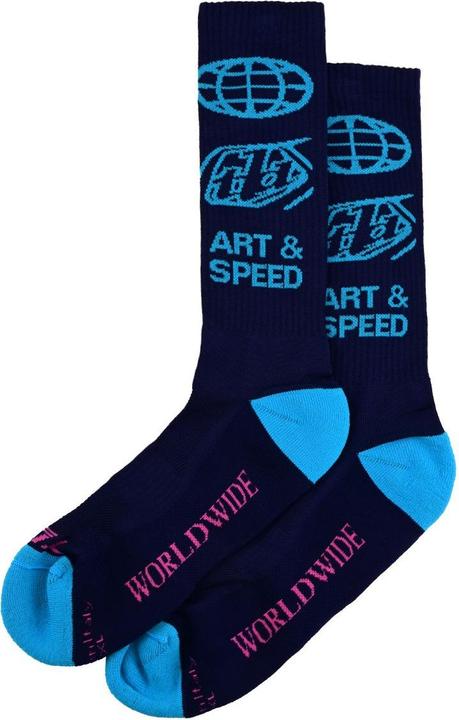 Actual product image Troy Lee Designs Mens Performance Socks, Worldwide, midnight, S/M (S/M)