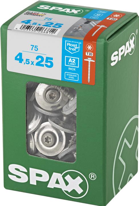 Actual product image Spax Sheet Metal Screw A2 T-Star Plus T20 4cut Sealing Washer 20mm L (1 Screws per piece)