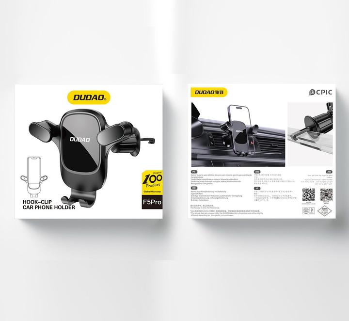 Produktbild Dudao F5Pro Lüftungs-Autotelefonhalter – Schwarz