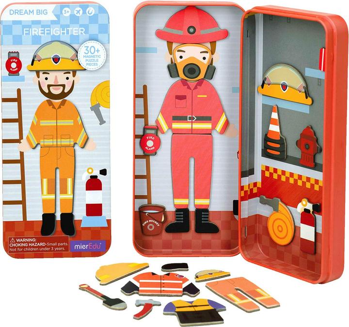 Produktbild mierEdu Magnetspiel Box Dress Up – Feuerwehrmann zum Ankleiden (Deutsch)