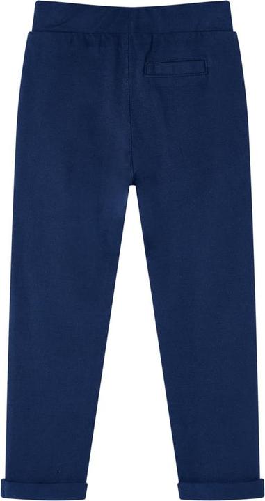 Actual product image VidaXL Children's trousers with drawstring navy blue 128,Material: 95 (128)