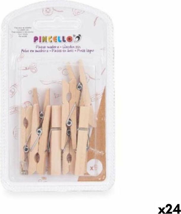 Produktbild Pincello Klammern gross Braun Holz (24 Stück) (24x)