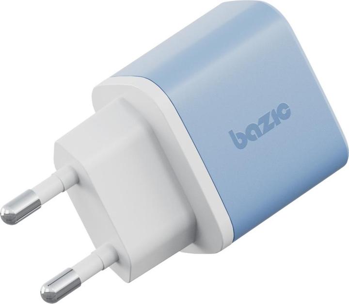 Actual product image Energea Wall charger Bazic GoPort Velox Kit USB-C/USB-A GaN 35W with cable blue (35 W, 2 ports)