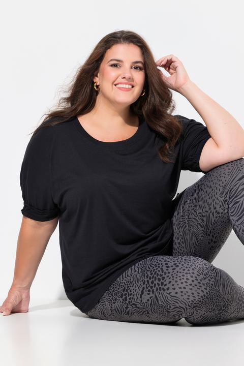Immagine prodotto Ulla Popken T-shirt con modal e mezze maniche con ruche (46, 48)